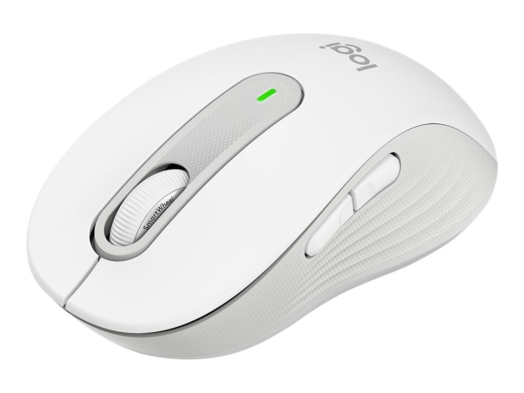 LOGITECH Signature M650 L LEFT Mouse large size left-handed optical 5 buttons wireless Bluetooth 2.4 GHz OFF-WHITE