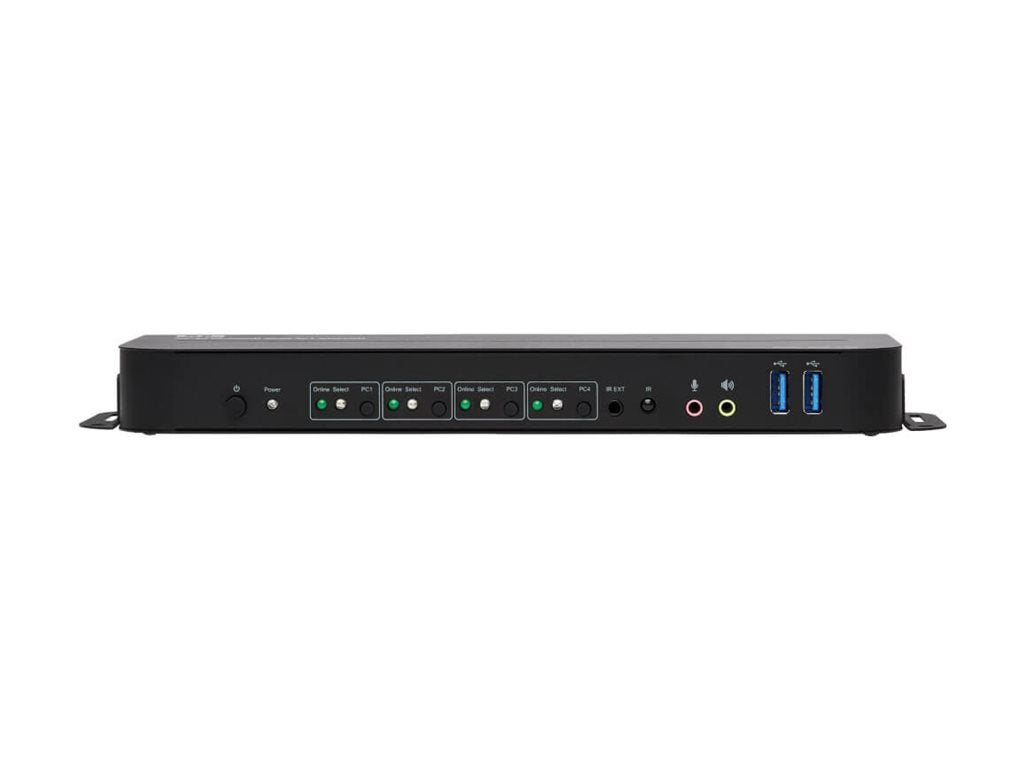 EATON TRIPPLITE HDMI USB KVM Switch 4-Port 4K 60Hz HDR HDCP 2.2 IR USB Sharing KVM/audio/USB switch 4xKVM/audio/USB