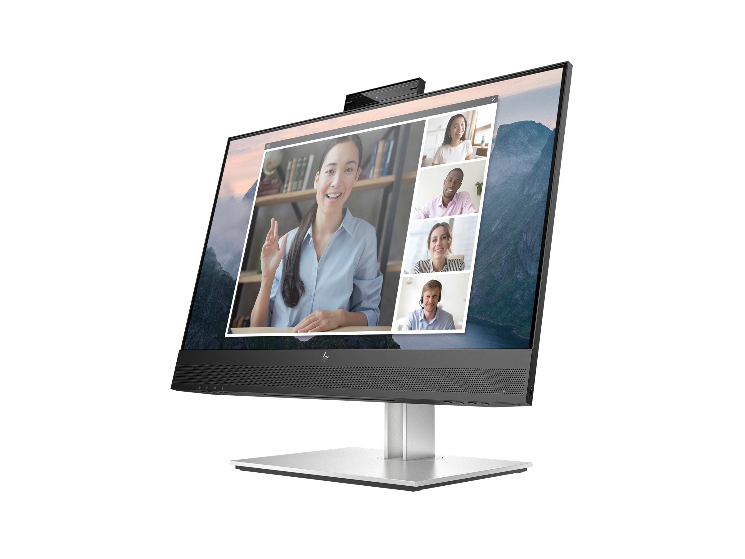 HP Écran de conférence E24mv G4 FHD avec webcam IR 5Mpx 23.8p Moniteur 24 FHD 1920x1080 HDMI VGA USB hub DisplayPort 3/3/0