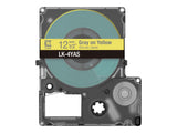 EPSON Colour Tape Yellow/Grey 12mm 8m LK-4YAS