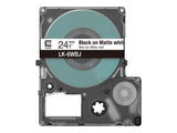 EPSON Matte Tape White/Black 24mm 8m LK-6WBJ
