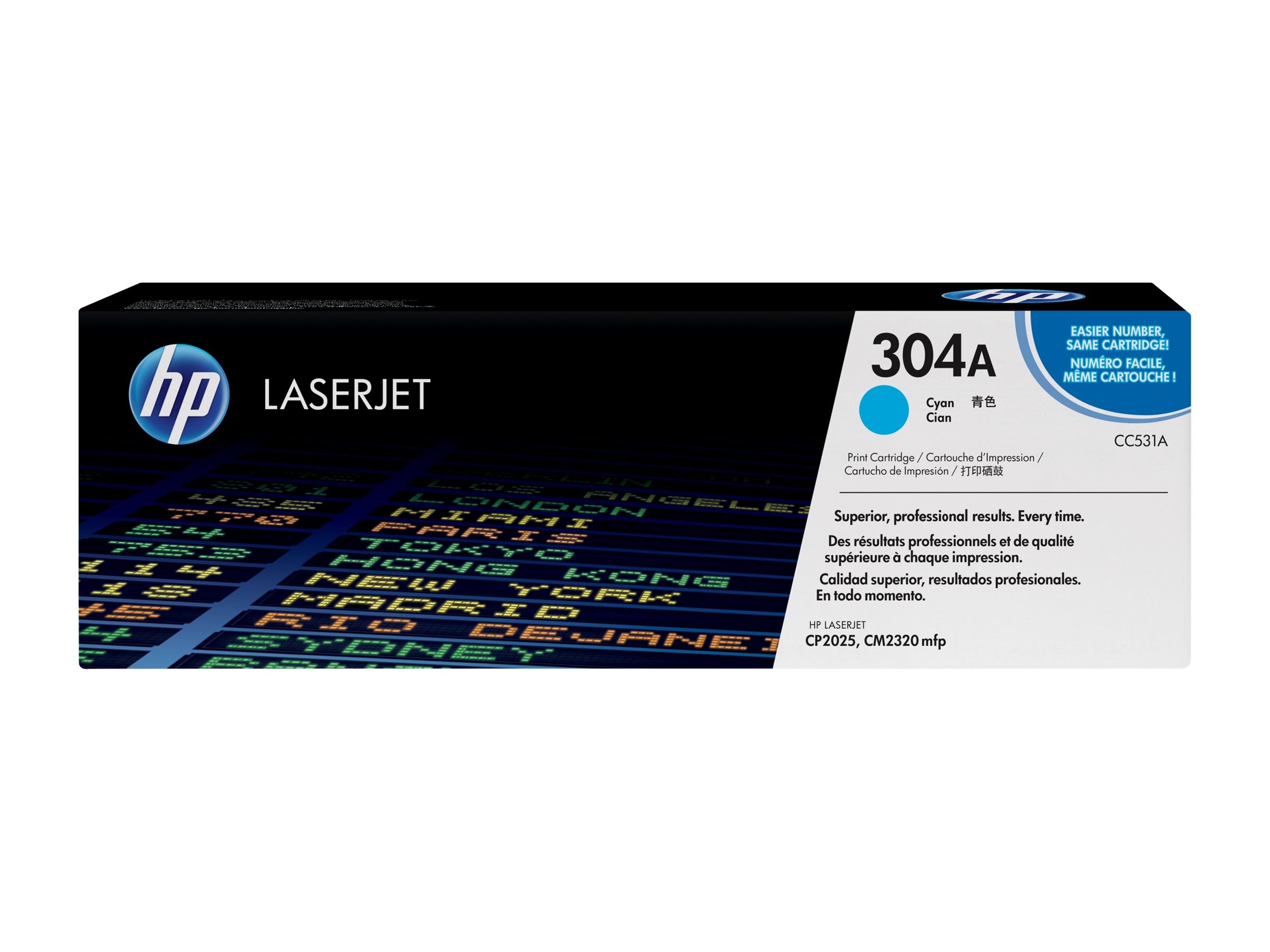 HP 304A original Colour LaserJet Toner cartridge CC531A cyan standard capacity 2.800 pages 1-pack ColorSphere