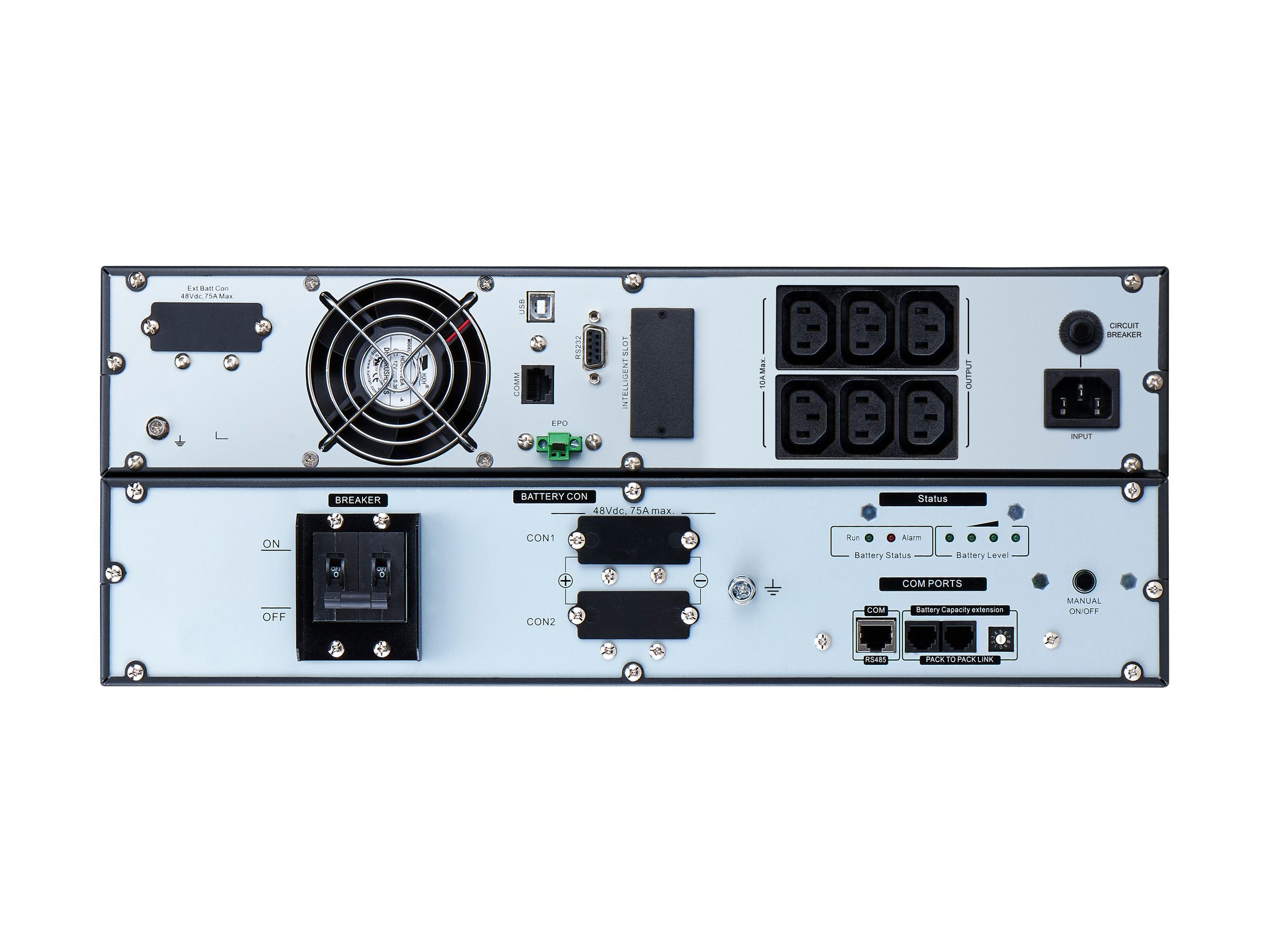 APC Easy UPS On-Line SRVL UPS Rack Li-ion AC 230V 900Watt 1000VA USB RS-232 RJ-45 RJ-11 output connectors 6 4U 19 Black with Rail K