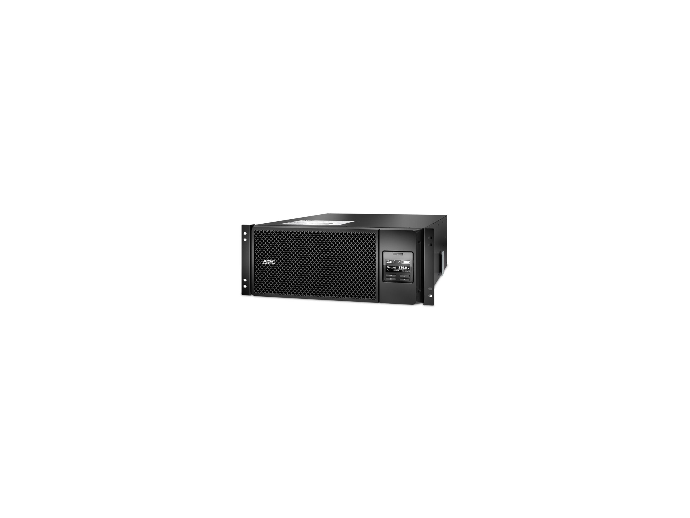 APC Smart-UPS SRT 6000VA RM UPS rack-mountable AC 230V 6000Watt 6000VA Ethernet 10/100 USB output connectors 13 4U Black