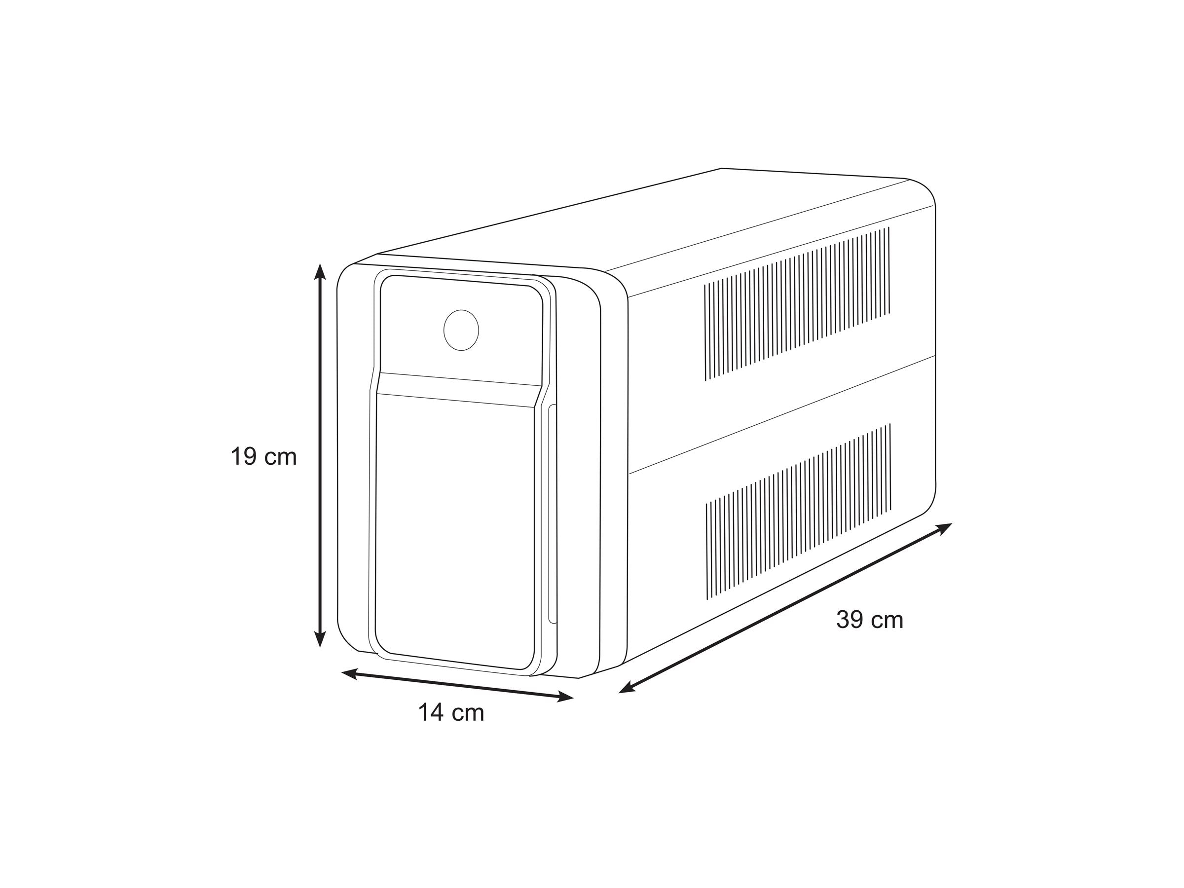 APC Back-UPS BX Series BX1600MI-FR UPS AC 230V 900Watt 1600VA output connectors 4 France Black