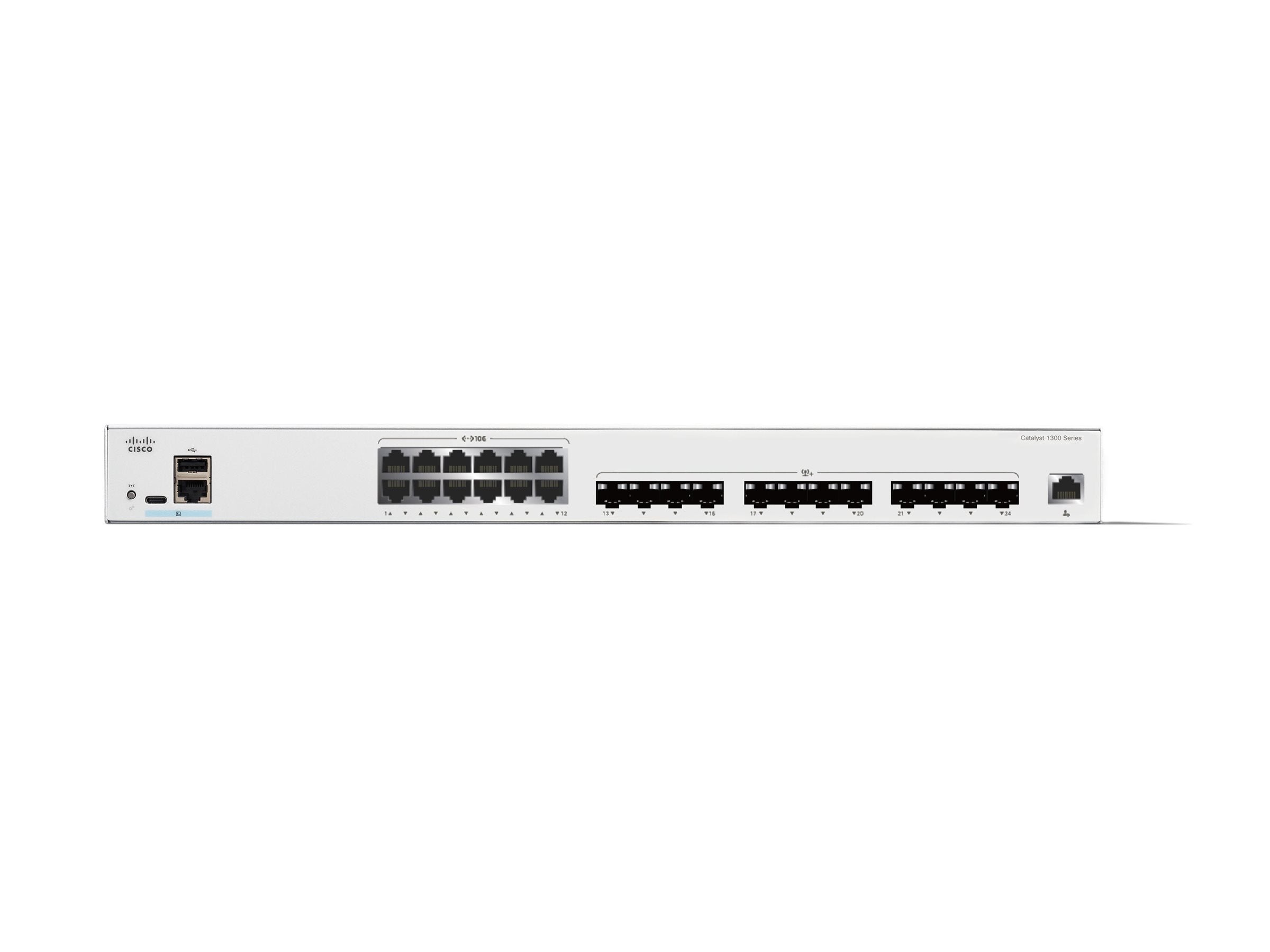 CISCO Catalyst 1300 24-Port Switch / 12-Port 10GE RJ45 + 12-Port 10GE SFP+