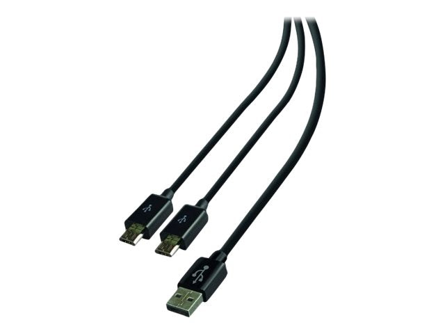 LEXIP X STEELPLAY Cable Dual Play & Charge Pour Manettes Noir PS4