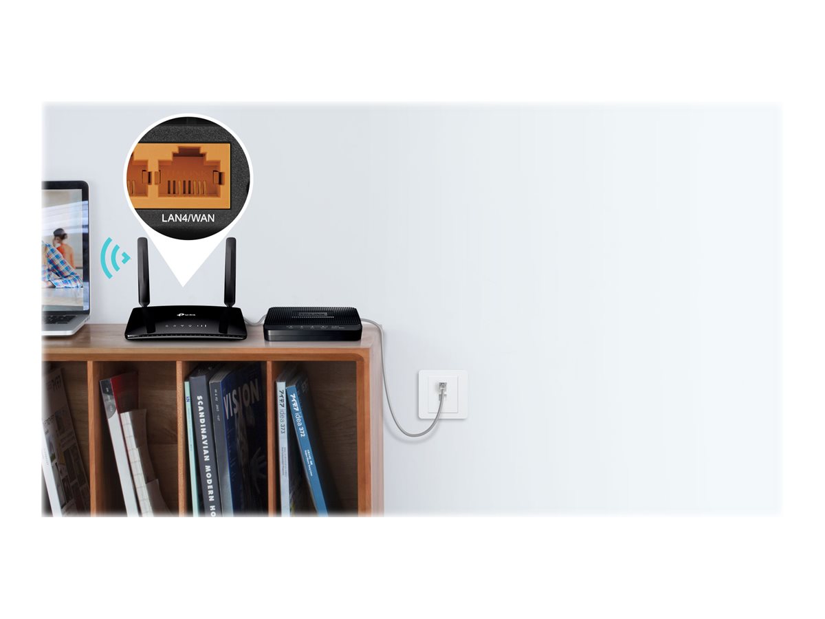 Modem sans fil TP-Link ARCHER MR400 Noir Ethernet LAN 3 Wi-Fi