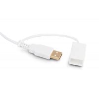 URBAN FACTORY Clavier en ABS et silicone Blanc Connexion filaire USB Touches plates et silencieuses Traitement antimicrobien Nano