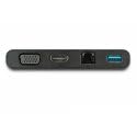 USB C Adapter - HDMI+VGA - 1xA - GbE