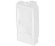 Plastron 22,5x45 droit pour 1 port RJ45 keystone