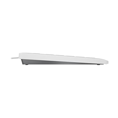 CHERRY Clavier Stream Protect AZERTY USB blanc