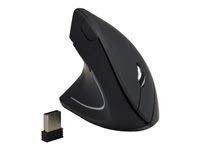 MCL Souris ergonomique sans fil pour gaucher 1600 DPI - Noire