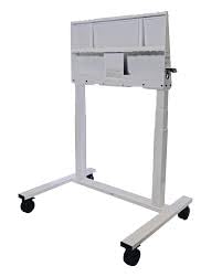 SMART Electric Height Adjustable Floor Stand FSE-500-W UL Listed Non-Locking White