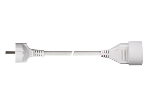 Rallonge secteur tripolaire blanche - 5,0 m