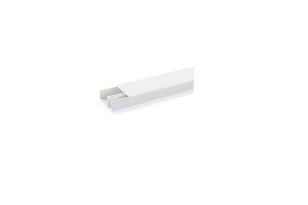 REHAU MOULURE AXIS MINI 50x20 - 2 COMPARTIMENTS EXCENTRES PVC BLANC 2 m