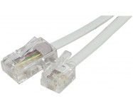Cordon téléphonique RJ11 / RJ45 blanc - 3 m