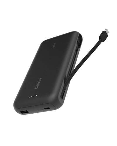 BELKIN 20k PD30w Integrated USB-C Cable Power Bank Blue