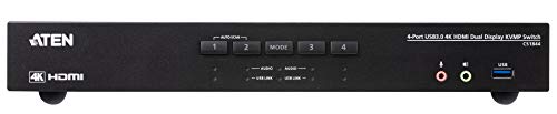 ATEN CS1844-AT-G commutateur écran, clavier et souris Noir