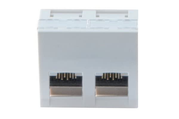 DEXLAN Plastron 45X45 incline 30° 2 ports RJ45 CAT 6A STP