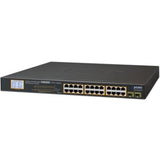 PLANET GSW-2620VHP commutateur réseau Non-géré Gigabit Ethernet (10/100/1000) Connexion Ethernet, supportant l'alimentation via ce port (PoE) 1U Bleu