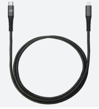 MOBILIS Câble USB - USB-C vers USB Lightning - 1 m - Noir