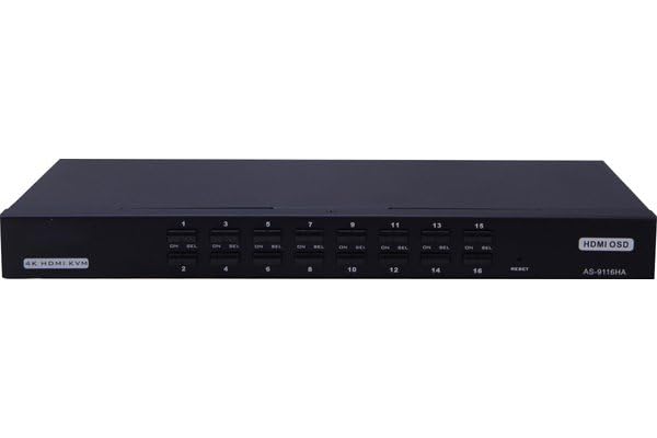 DEXLAN KVM SWITCH 16 Ports HDMI 4K/ USB 2.0 avec câbles