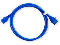 Pack 6 rallonges C14 / C13 SecureLock bleue - 3,0m