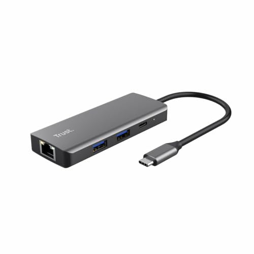 TRUST Adaptateur DALYX USB-C 6 en 1 2 USB-C 2 USB 1 HDMI 1 Ethernet