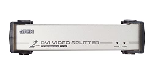 Séparateur DVI/audio 2 ports - DVI - 2x DVI-I - 1920 x 1200 pixels - Noir - Argent - Métal - Full HD