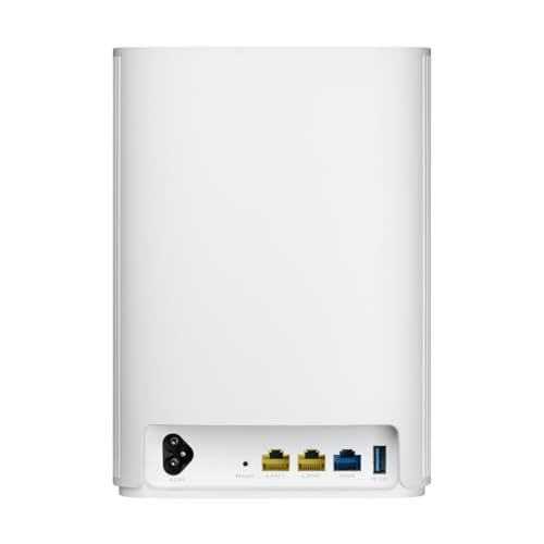 ASUS ZenWiFi AX Hybrid XP4 Mesh AX1800 Dual Band WiFi 6 with AV1300 HomePlug AV2 MIMO White 2-pack
