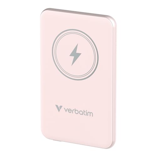VERBATIM CHARGE N GO MAGNETIC WIRELESS POWER BANK 5000 PINK WCF (P)
