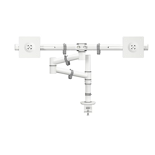 DATAFLEX Bras à fixer / pincer Viewgo 48130 - 2 écrans blanc