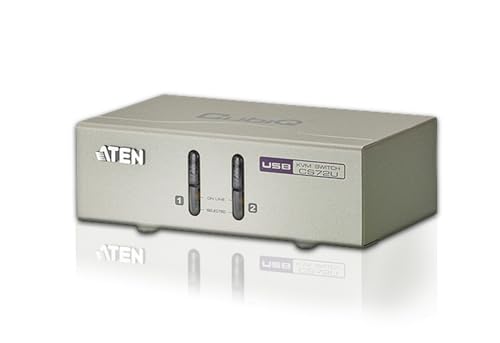 Aten CS72U kvm 2 ports VGA/USB/Audio + cables