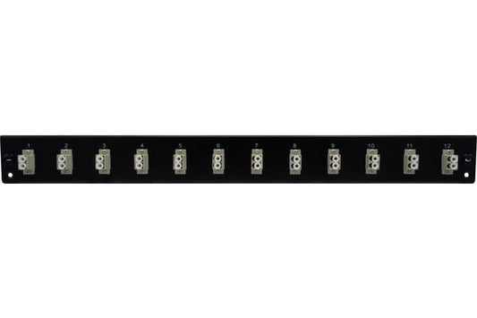 DEXLAN Façade équipée 12 LC UPC MM Duplex pour tiroir optique 1U