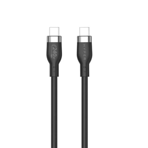 TARGUS HYPER 1M Silicone 240W USB-C Charging Cable - Black