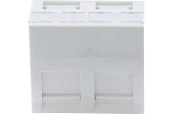 DEXLAN Plastron 45X45 incline 30° 2 ports RJ45 CAT 6A STP