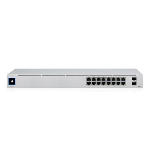Ubiquiti USW-16-POE Networks UniFi 16-Port PoE Géré L2/L3 Gigabit Ethernet (10/100/1000) Connexion Ethernet, supportant l'alimentation via ce port (PoE) 1U Arge