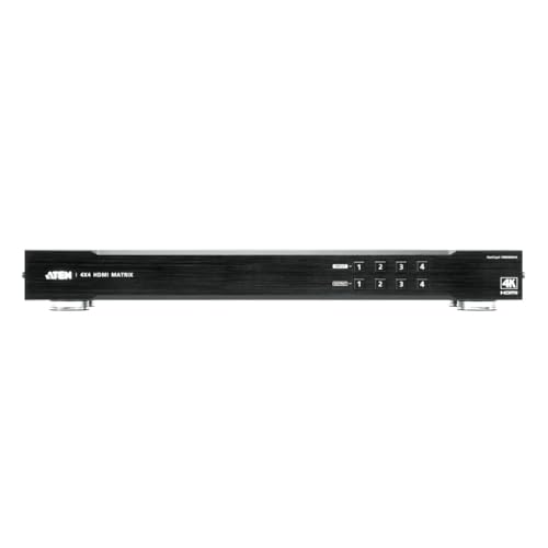 Commutateur matriciel HDMI 4K 4x4 - Commutateur de matrice AV - 10,2 Gbit/s - 340 MHz - 4096 x 2160 pixels - Noir - Métal