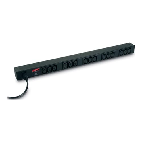 APC Basic Rack-Mount PDU Rack AC 208/230V 2.3 kW input IEC 60320 C14 output connectors 15 power IEC 60320 C13 1.98m cord BK