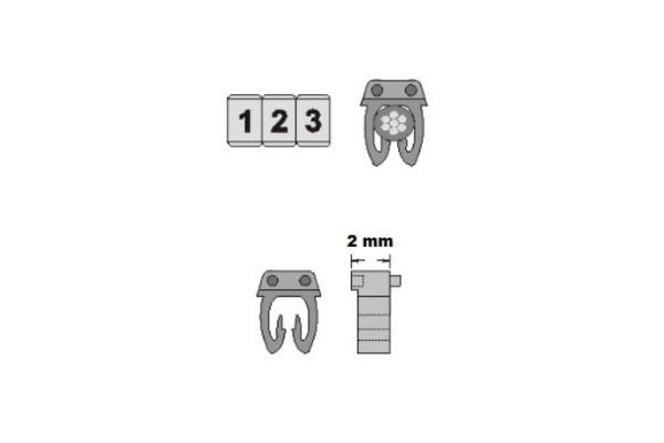 Bagues de marquage Lot de 100 - Diamètre 8 mm - 0 Noir