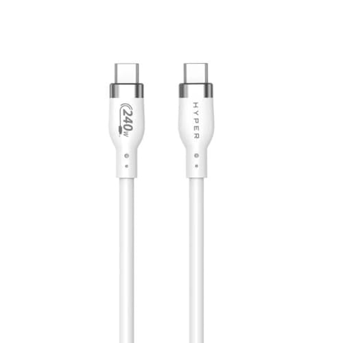 TARGUS HYPER 2M Silicone 240W USB-C Charging Cable - White