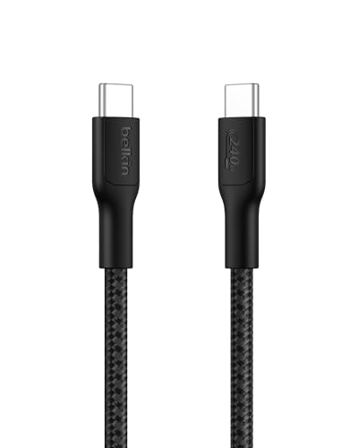 BELKIN USB-C TO USB-C 240W 2.0 BRAIDED PCR 1M BLACK