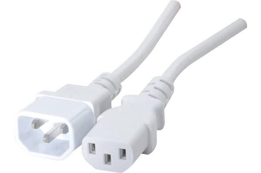 Cordon d alimentation PC CEE7 / C13 blanc - 0,6 m