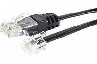 Cordon téléphonique RJ11 / RJ45 noir - 2 m