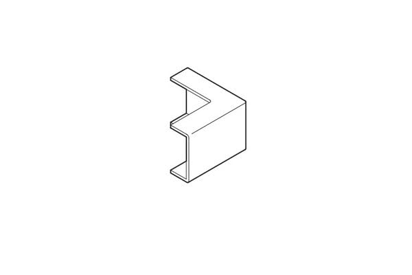 REHAU ANGLE EXTERIEUR POUR MOULURE AXIS MINI 50x20 PVC BLANC