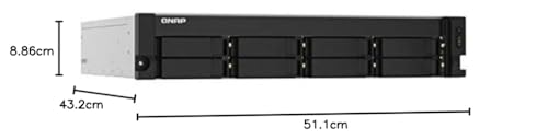 QNAP TS-832PXU-RP-4G 8-Bay rackmount NAS AL324 4Go DDR4 UDIMM RAM SATA 6Gb/s 2x 10GbE SFP+ 2x 2.5GbE 1x PCIe Gen2 x2 slot 250W