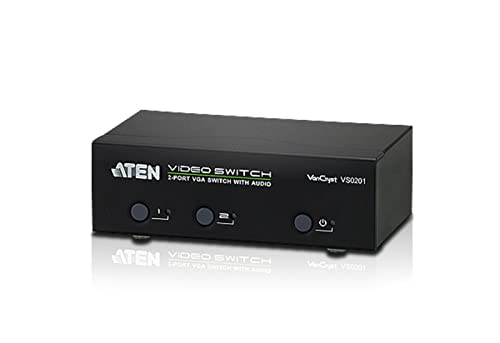 Commutateur 2 PORTS vga + audio+ RS232 aten VS0201 300MHz