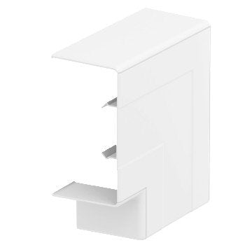 OBO ANGLE PLAT POUR GOULOTTE RAPID 45-2 GK 100x53 PVC BLANC