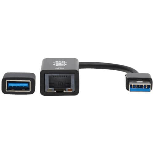 EATON USB-C USB-A to RJ45 Gigabit Ethernet Network Adapter 2xM/F USB 3.2 Gen 1 Black